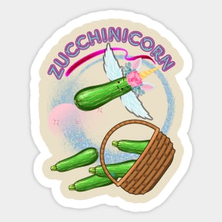 Zucchinicorn - Funny Unicorn Sticker